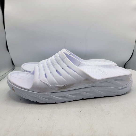 Hoka One One Ora Recovery Slide Mens 14 White Slip On Sandals Slippers - Picture 5 of 13